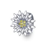 S925 Sterling Silber Weiß Sonnenblumen Perlen DIY Armband Halskette Zubehör