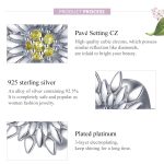 S925 Sterling Silber Weiß Sonnenblumen Perlen DIY Armband Halskette Zubehör – Bild 5