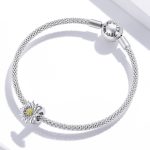 S925 Sterling Silber Weiß Sonnenblumen Perlen DIY Armband Halskette Zubehör – Bild 7