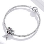 S925 Sterling Silber Herzförmigen Baum des Lebens Perlen DIY Armband Halskette Zubehör – Bild 7