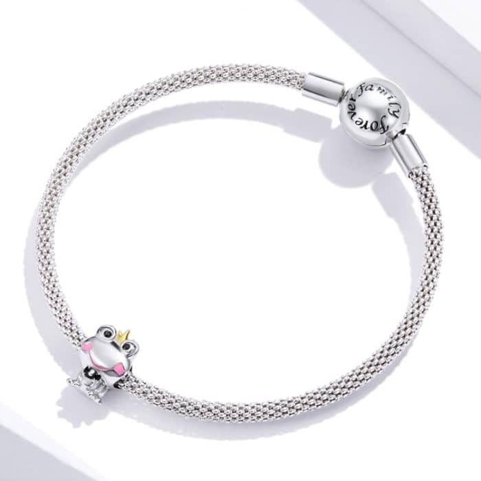 S925 Sterling Silber Gentle Frog Prince Perlen DIY Armband Halskette Zubehör – Bild 7