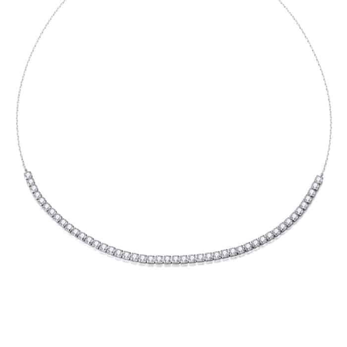 S925 Sterling Silber Simple Shine Clavicle Chain Frauen Nacklace Schmuck – Bild 1