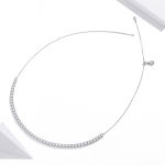 S925 Sterling Silber Simple Shine Clavicle Chain Frauen Nacklace Schmuck – Bild 2