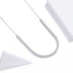 S925 Sterling Silber Simple Shine Clavicle Chain Frauen Nacklace Schmuck – Bild 3
