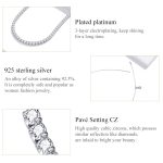 S925 Sterling Silber Simple Shine Clavicle Chain Frauen Nacklace Schmuck – Bild 5