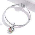 S925 Sterling Silber Vögel Blumen Anhänger DIY Armband Halskette Zubehör – Bild 7