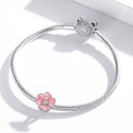 S925 Sterling Silber Rosa Blumenperlen DIY Armband Halskette Zubehör – Bild 7