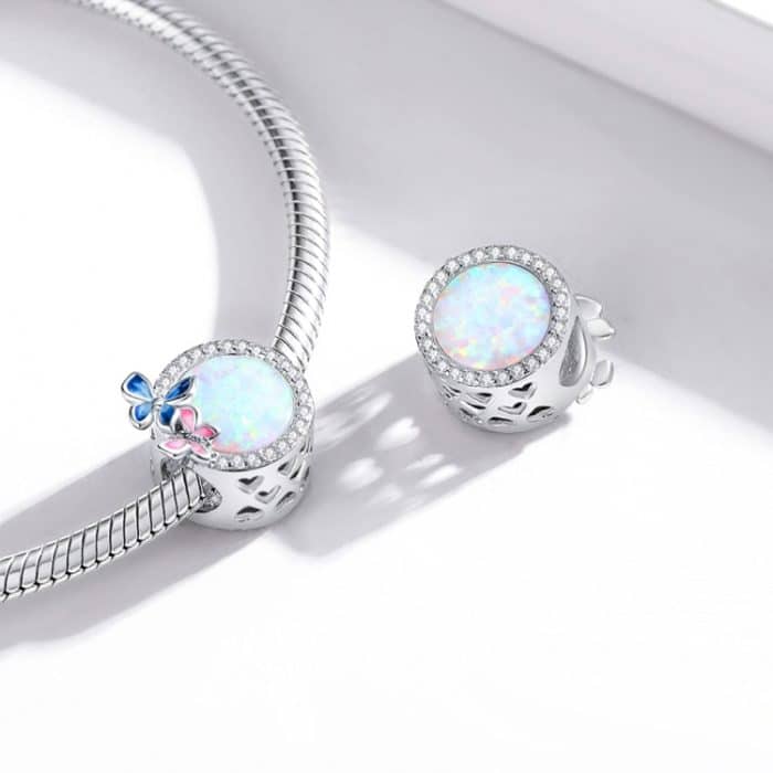 S925 Sterling Silber Schmetterling Frühlingsperlen DIY Armband Halskette Zubehör – Bild 6