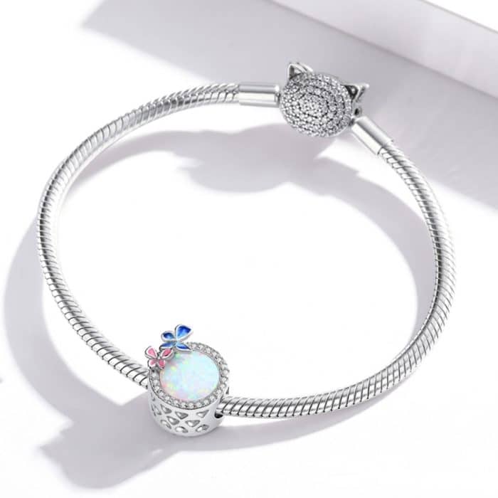 S925 Sterling Silber Schmetterling Frühlingsperlen DIY Armband Halskette Zubehör – Bild 7