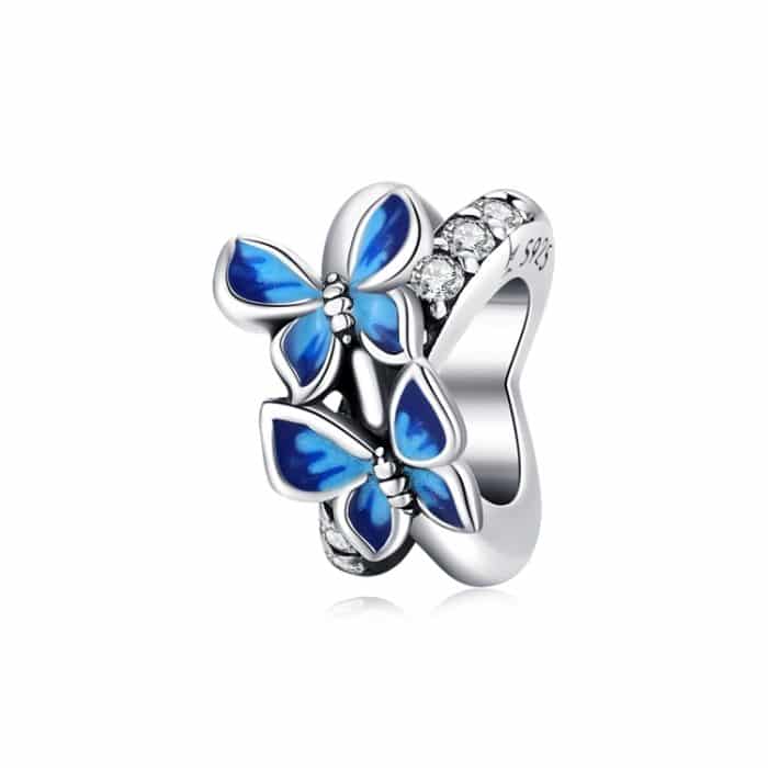 S925 Sterling Silber Flying Butterflies Perlen DIY Armband Halskette Zubehör – Bild 1