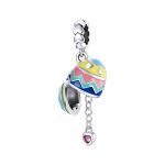 S925 Sterling Silber Lucky Egg Anhänger DIY Armband Halskette Zubehör