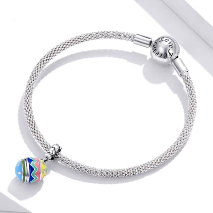 S925 Sterling Silber Lucky Egg Anhänger DIY Armband Halskette Zubehör – Bild 7