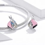 S925 Sterling Silber Bunny Girl Perlen DIY Armband Halskette Zubehör – Bild 6