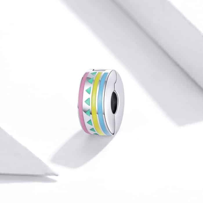 S925 Sterling Silber Runde bunte Perlen DIY Armband Halskette Zubehör – Bild 2