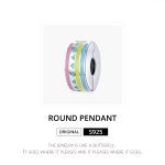 S925 Sterling Silber Runde bunte Perlen DIY Armband Halskette Zubehör – Bild 3