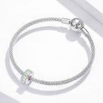 S925 Sterling Silber Runde bunte Perlen DIY Armband Halskette Zubehör – Bild 7