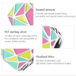 S925 Sterling Silber Herz Geometrie Perlen DIY Armband Halskette Zubehör – Bild 5