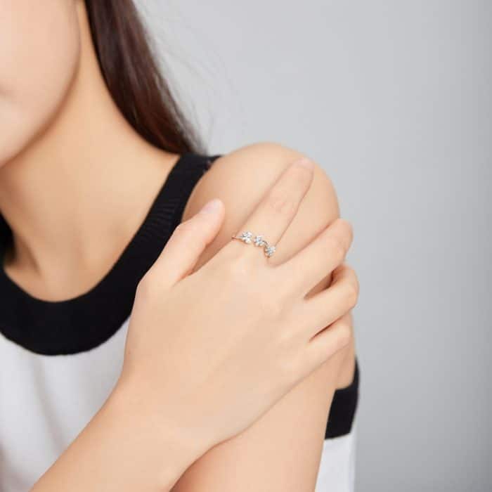 S925 Sterling Silber Fantasy Schmetterling Frauen Open Ring – Bild 8