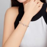 S925 Sterling Silber Büroklammer Love Damen Armband Schmuck – Bild 8