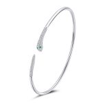 S925 Sterling Silber Schlange offenes Armband Damenschmuck