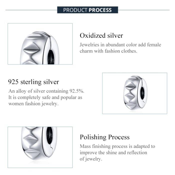 S925 Sterling Silber Niet Perlen DIY Armband Halskette Zubehör – Bild 4