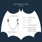 S925 Sterling Silber Flying Wing Cross Sicherheitskette DIY Armband Halskette Zubehör – Bild 3