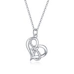S925 Sterling Silber Herz zu Herz Frauen Nacklace Schmuck