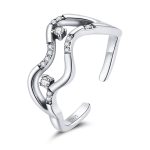 S925 Sterling Silber Galaxy Stars Frauen Open Ring