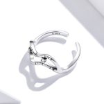 S925 Sterling Silber Galaxy Stars Frauen Open Ring – Bild 4