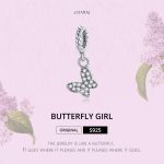 S925 Sterling Silber Schmetterling Mädchen Anhänger DIY Armband Halskette Zubehör – Bild 3