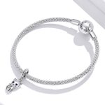 S925 Sterling Silber Cute Cat Anhänger DIY Armband Halskette Zubehör – Bild 7