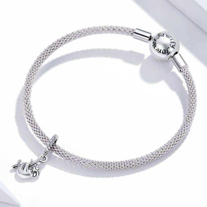 S925 Sterling Silber niedlichen kleinen Faultier Anhänger DIY Armband Halskette Zubehör – Bild 7