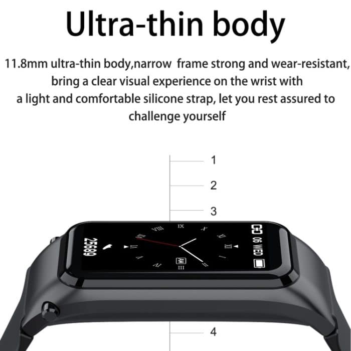 X4 1,14 Zoll HD-Bildschirm Bluetooth-Kopfhörer-Smart-Armband, unterstützt Schlafüberwachung/Körpertemperaturüberwachung/Herzfrequenzüberwachung – Bild 5