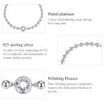 S925 Sterling Silber Punk Runde Perlen Damen Armband Schmuck – Bild 6