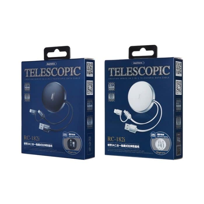 Remax 2A 2-in-1-Teleskop-Ladedatenkabel der Creation-Serie, Länge: 90 cm – Bild 3