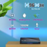 H96 Max 8K Smart TV BOX Android 11.0 Media Player mit Fernbedienung, Quad Core RK3566, RAM: 4 GB, ROM: 32 GB, Dual Frequency 2,4 GHz WiFi / 5G, 4GB+32GB, US Plug, 4GB+32GB, EU Plug, 4GB+32GB, UK Plug, 4GB+32GB, AU Plug – Bild 4