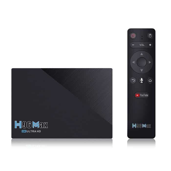 H96 Max 8K Smart TV BOX Android 11.0 Media Player mit Fernbedienung, Quad Core RK3566, RAM: 8 GB, ROM: 64 GB, Dual Frequency 2,4 GHz WiFi / 5G, 8GB+64GB, US Plug, 8GB+64GB, EU Plug, 8GB+64GB, UK Plug, 8GB+64GB, AU Plug – Bild 1