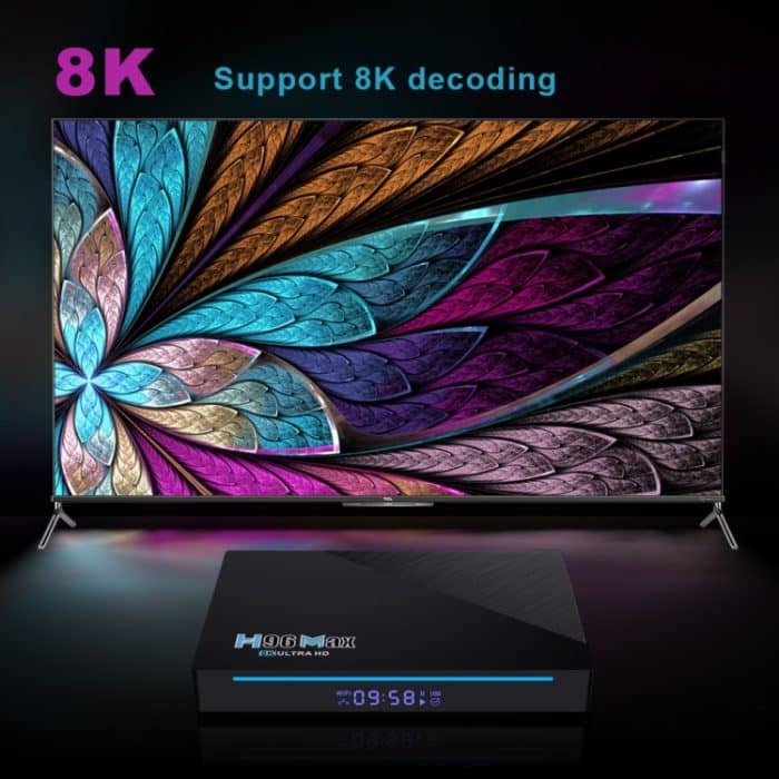 H96 Max 8K Smart TV BOX Android 11.0 Media Player mit Fernbedienung, Quad Core RK3566, RAM: 8 GB, ROM: 64 GB, Dual Frequency 2,4 GHz WiFi / 5G, 8GB+64GB, US Plug, 8GB+64GB, EU Plug, 8GB+64GB, UK Plug, 8GB+64GB, AU Plug – Bild 6