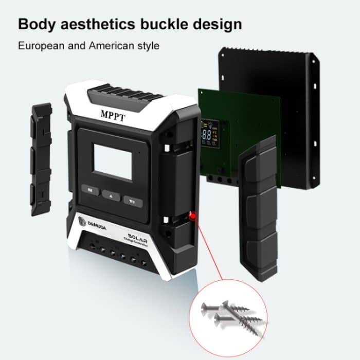 MPPT-Solarregler 12 V/24 V/48 V, automatischer Identifikations-Laderegler mit doppeltem USB-Ausgang, 10A, 20A, 30A, 40A, 50A, 60A, 80A – Bild 11