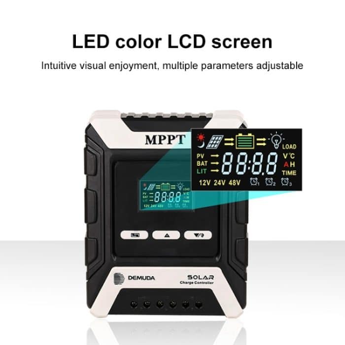 MPPT-Solarregler 12 V/24 V/48 V, automatischer Identifikations-Laderegler mit doppeltem USB-Ausgang, 10A, 20A, 30A, 40A, 50A, 60A, 80A – Bild 7