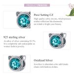 S925 Sterling Silber Nette Katze Ears Perlen DIY Armband Halskette Zubehör – Bild 5