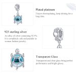 S925 Sterling Silber Blaue Turtle Anhänger DIY Armband Halskette Zubehör – Bild 5