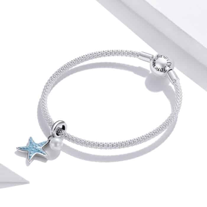 S925 Sterling Silber Starfish Anhänger DIY Armband Halskette Zubehör – Bild 7