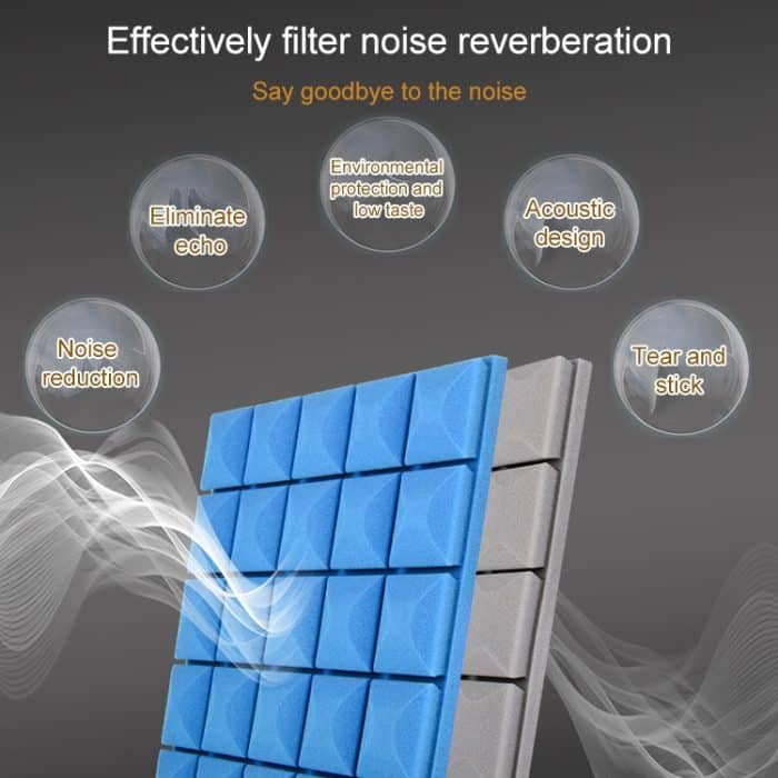 Pyramidenstil Aufnahmestudio Trommel Videoraum Schalldämmplatte Schalldämpfer Baumwolle, 1PC, 1 PC, 10 PCS, 12 PCS, 20 PCS, 24 PCS – Bild 7