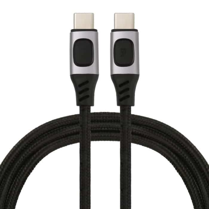 100 W 5 A USB-C/Typ-C-Stecker auf USB-C/Typ-C-Stecker PD-Schnelllade-Geflochtenes Datenkabel – Bild 1