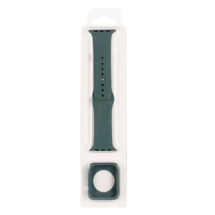 Silikon-Ersatzarmband + Uhrenschutzetui-Set, For Apple Watch Series 7 41mm, For Apple Watch Series 7 45mm