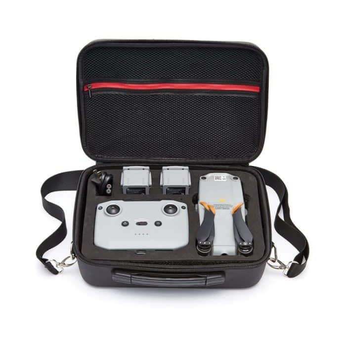 Tragbare Einzelschulter-Aufbewahrungsbox für die Reise mit PU-Hülle für DJI Air 2S, For DJI Air 2S Black + Black Liner, For DJI Air 2S Black + Red Liner – Bild 7