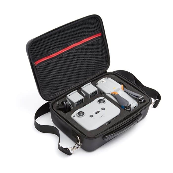 Tragbare Einzelschulter-Aufbewahrungsbox für die Reise mit PU-Hülle für DJI Air 2S, For DJI Air 2S Black + Black Liner, For DJI Air 2S Black + Red Liner – Bild 3