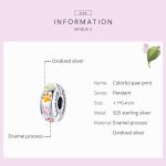 S925 Sterling Silber Bunte Paw Print Perlen DIY Armband Halskette Zubehör – Bild 4