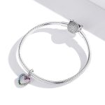 S925 Sterling Silber Regenbogen Herz Anhänger DIY Armband Halskette Zubehör – Bild 7